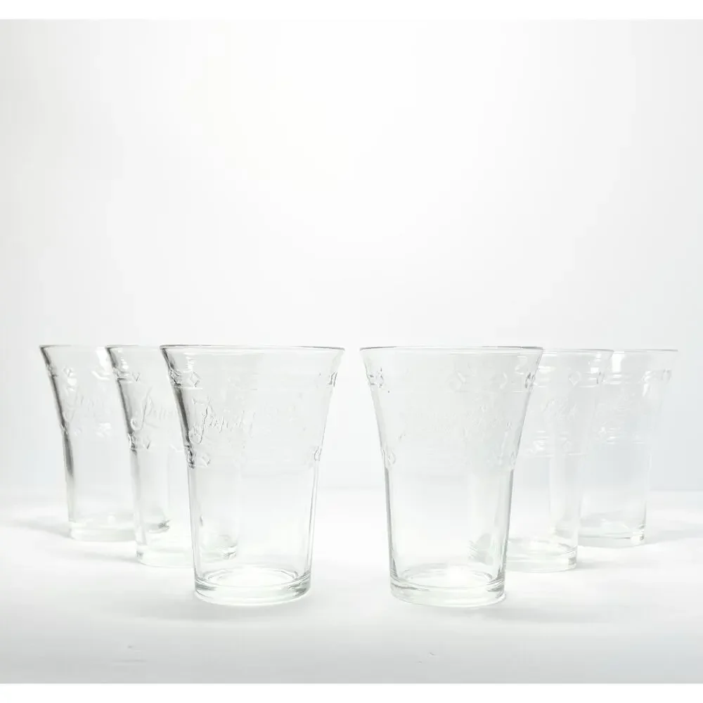 1970s Vintage “Pepsi-Cola” Set of 6 Tumbler Soda Drinking Glasses 4 7/8” 12oz